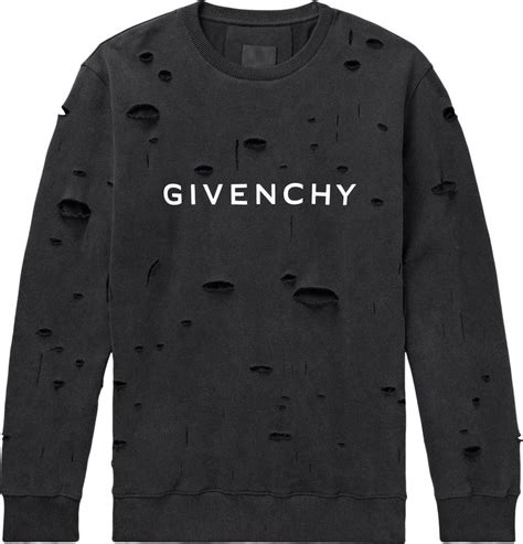 givenchy distressed crewneck|givenchy hoodie.